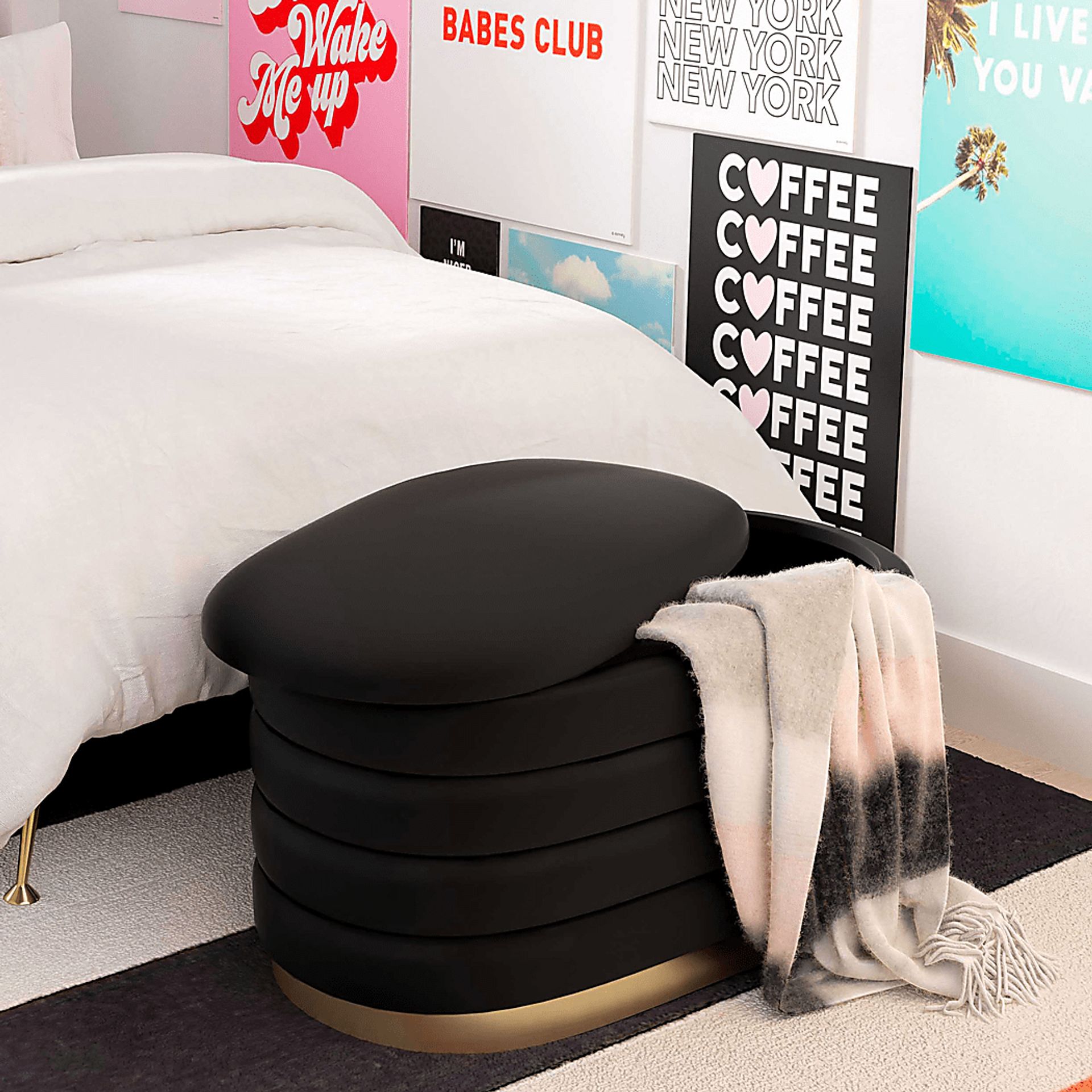 Moyra Black Storage Bench - Image 7