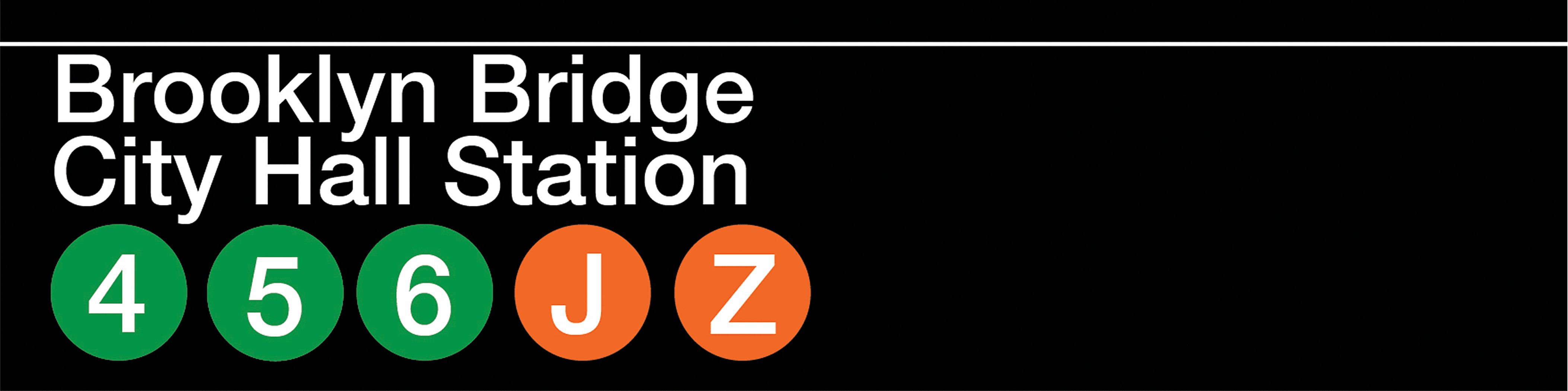 MTA Brooklyn Bridge Black Artwork