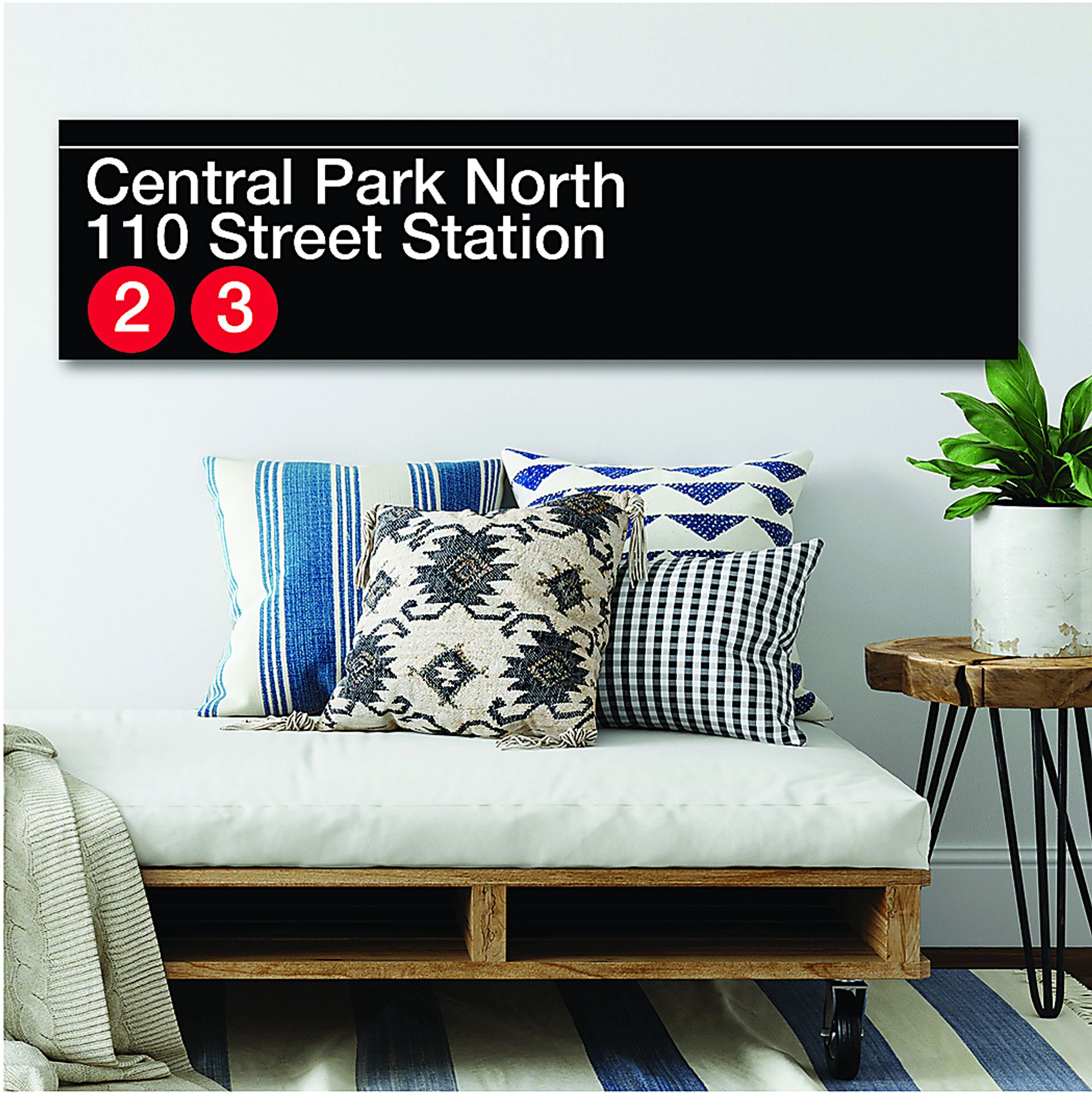 MTA Central Park Black Artwork - Image 2