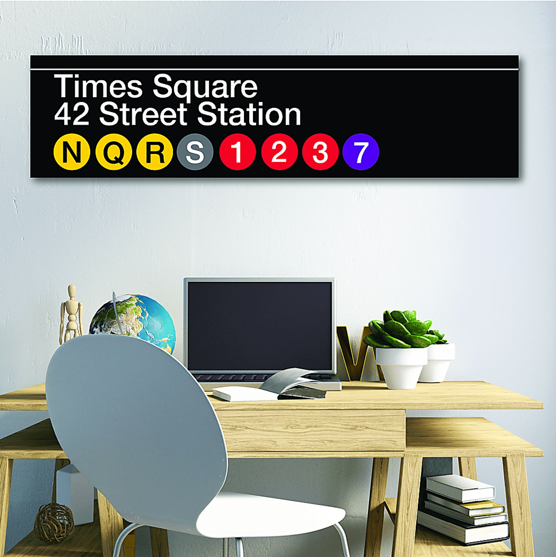 MTA Times Square Black Artwork - Image 2