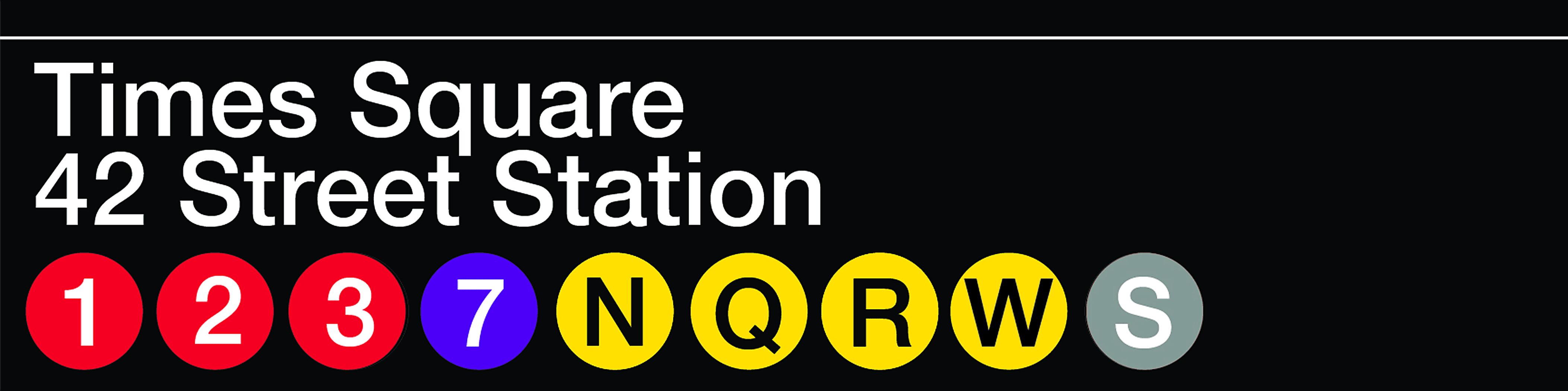 MTA Times Square Black Artwork