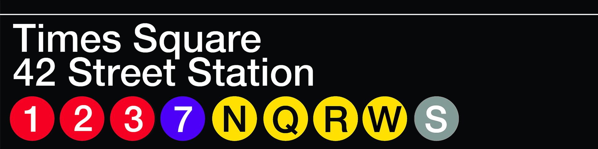 MTA Times Square Black Artwork - Image 1