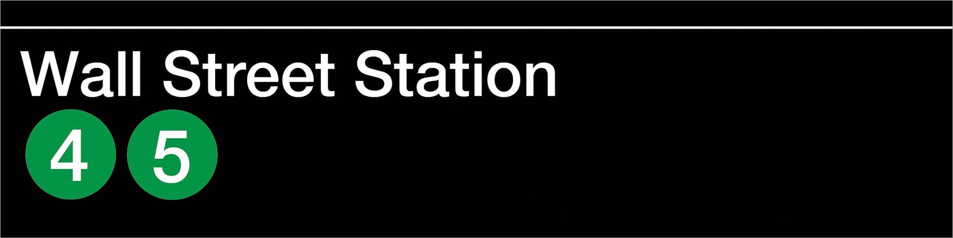 MTA Wall Street Station Black Artwork - Image 1