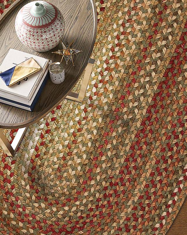 Mugadi Sage/Red 3' x 5' Oval Rug - Thumbnail - Image 2