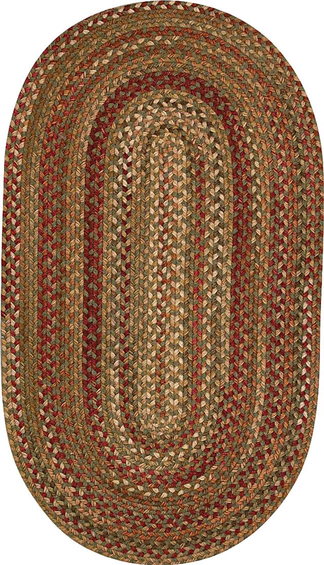 Mugadi Sage/Red 3' x 5' Oval Rug - Thumbnail - Image 1