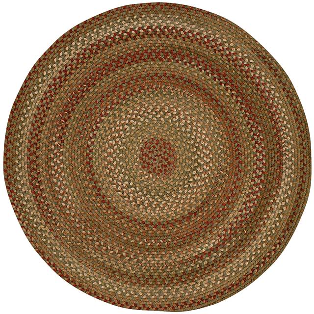 Mugadi Sage/Red 7'6 Round Rug - Thumbnail - Image 1