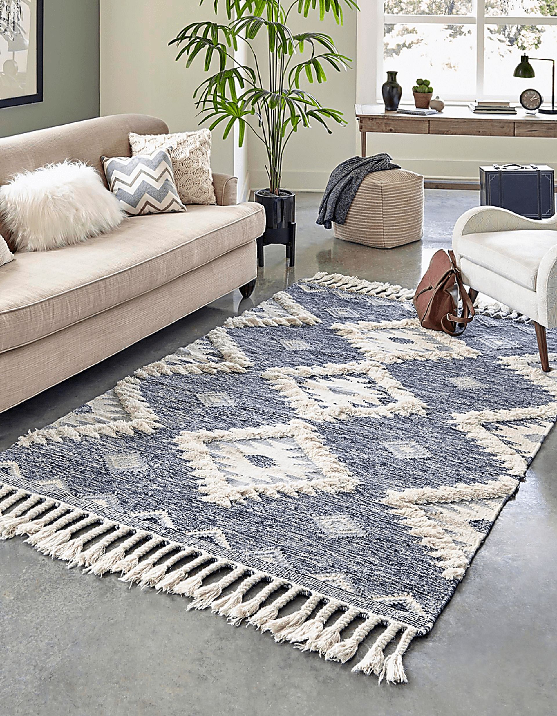 Mulde Navy 5'1 x 8'Rug - Image 3