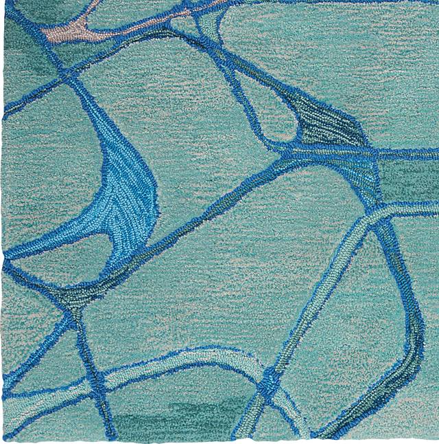 Muldein Aqua 7'9" x 9'9" Rug - Thumbnail - Image 5