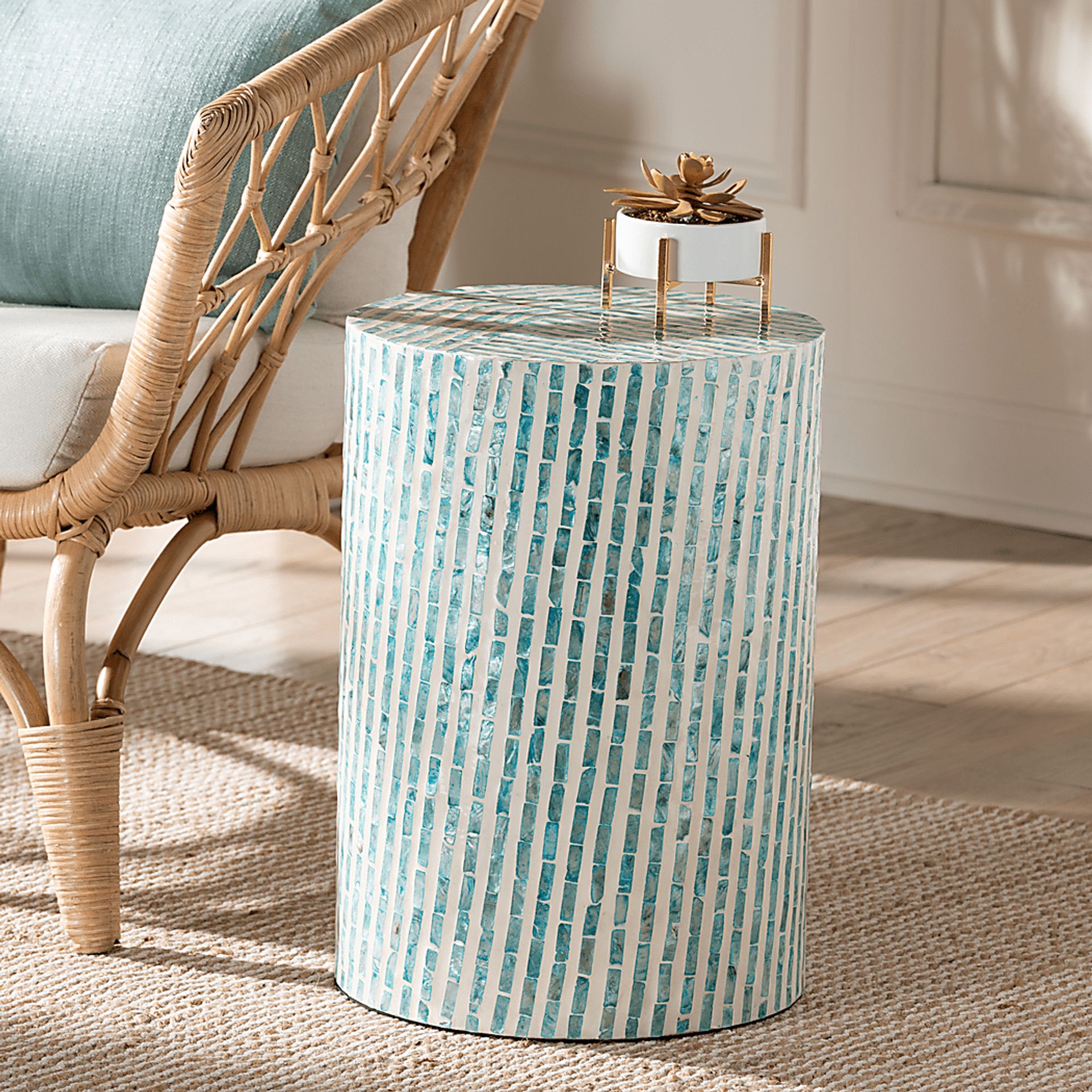 Muldrow Blue End Table - Image 2