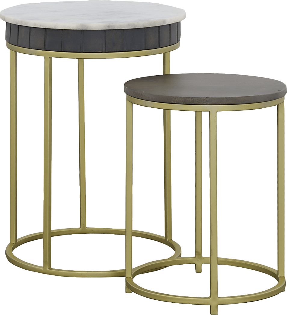 Mulga Gray Nesting End Table, Set of 2
