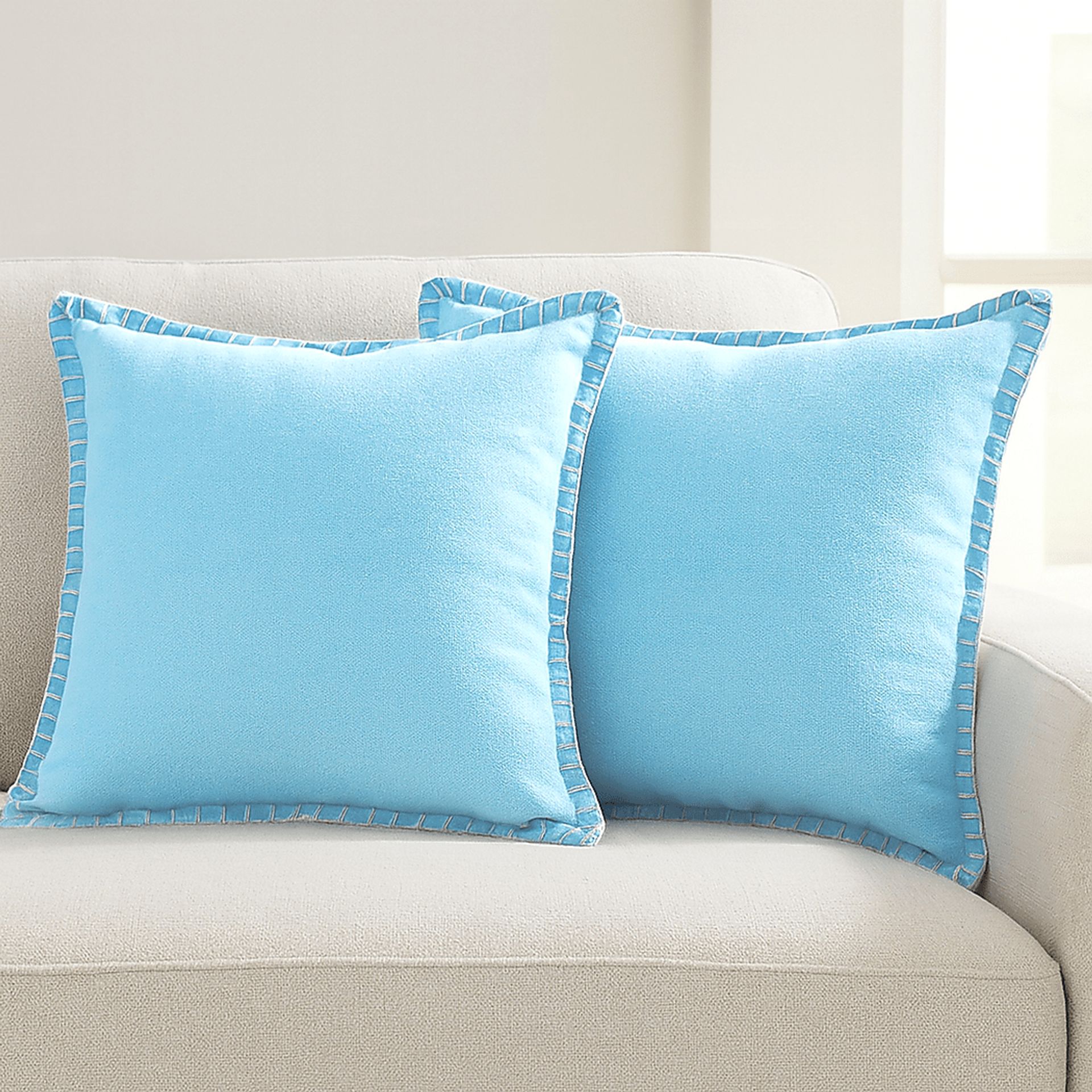 Mulland Aqua Pillow, Set of 2 - Image 2