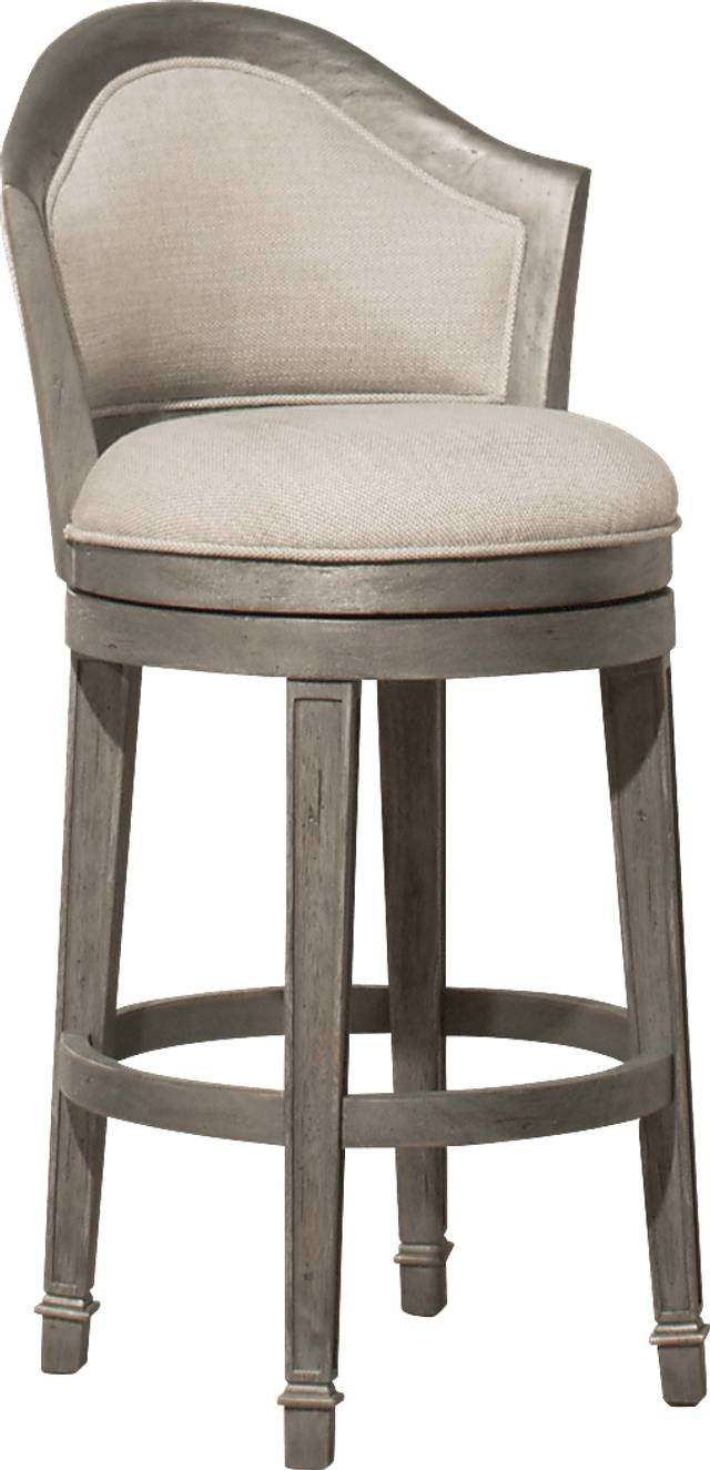 Mullein Gray Swivel Barstool - Thumbnail - Image 1