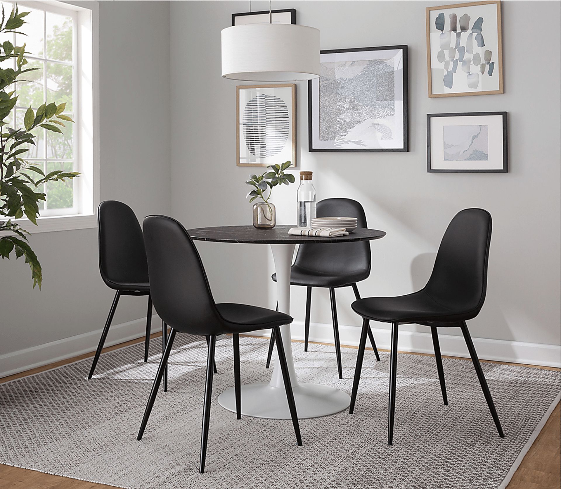 Mulroy Black Marble Dining Table - Image 2