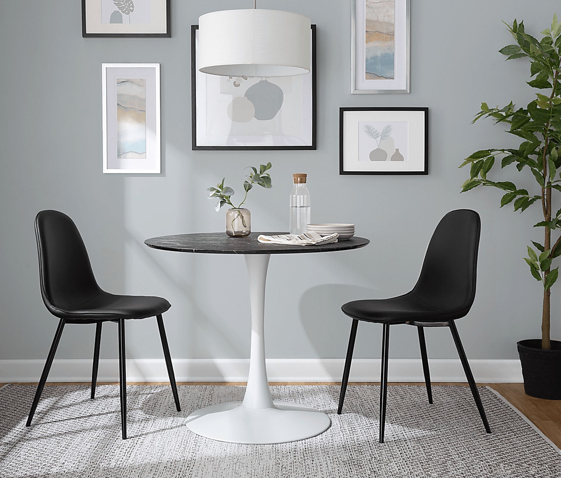 Mulroy Black Marble Dining Table - Image 3