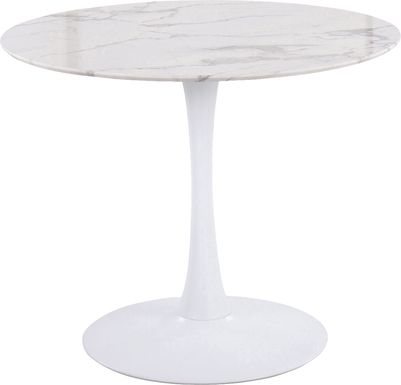 Mulroy White Marble Dining Table