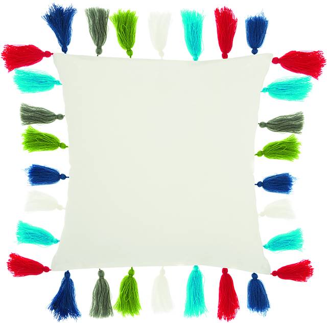Kids Multi-Tassel White Accent Pillow - Thumbnail - Image 1