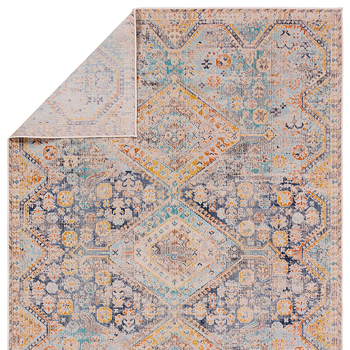 Mumbai Amber Beige,Yellow Polypropylene Fabric Outdoor Rug | Rooms to Go