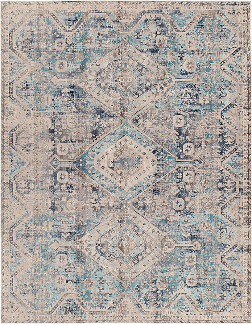 Mumbai Aqua 8' x 10' Rug