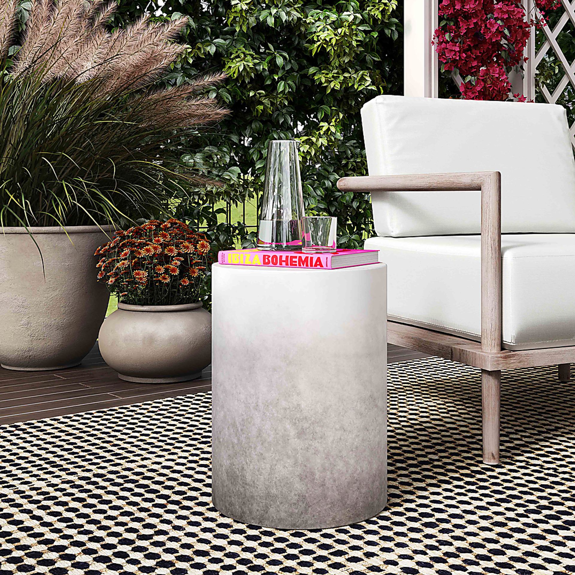 Muret Gray Accent Stool - Image 2