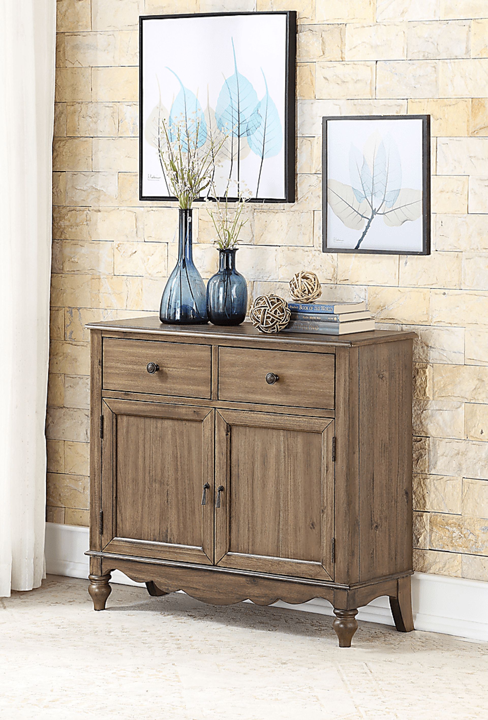 Murifield Brown Dark Wood Accent Cabinet | Rooms to Go