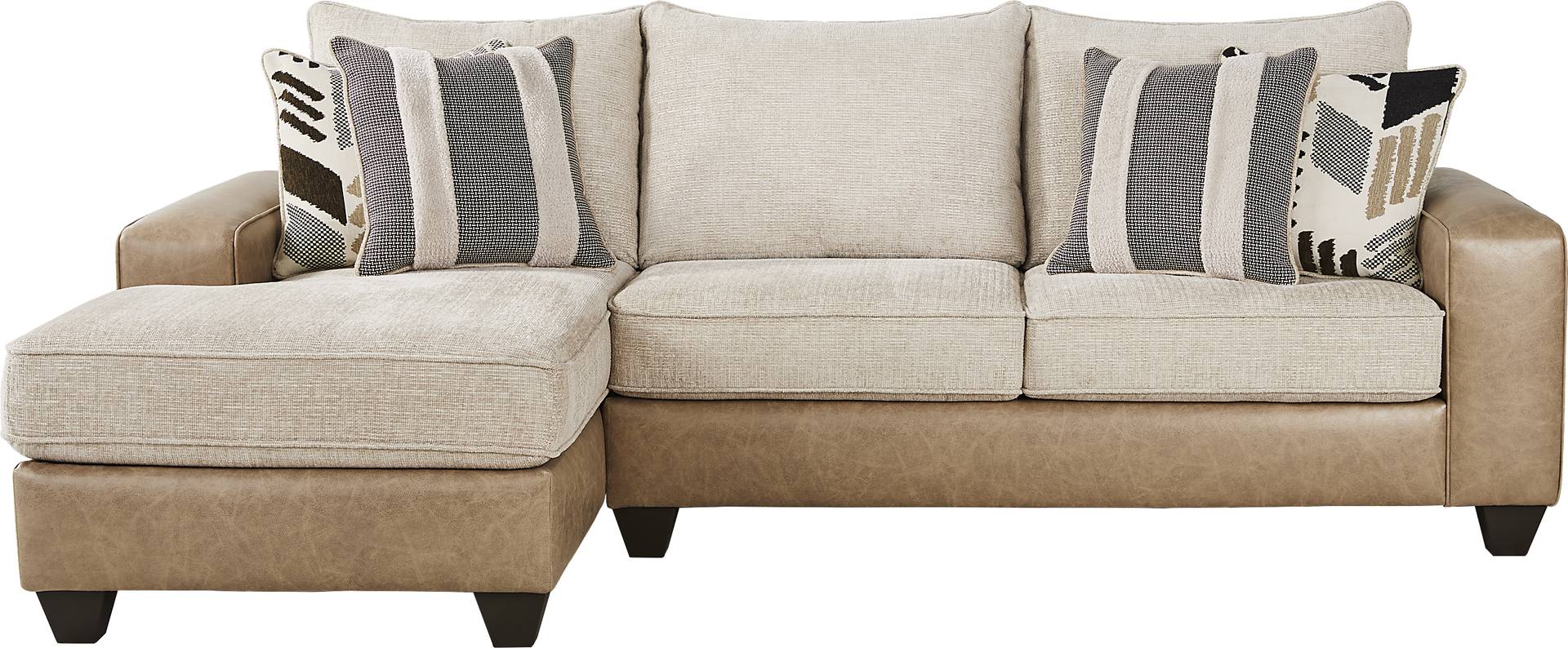 2 pc left arm chaise sectional