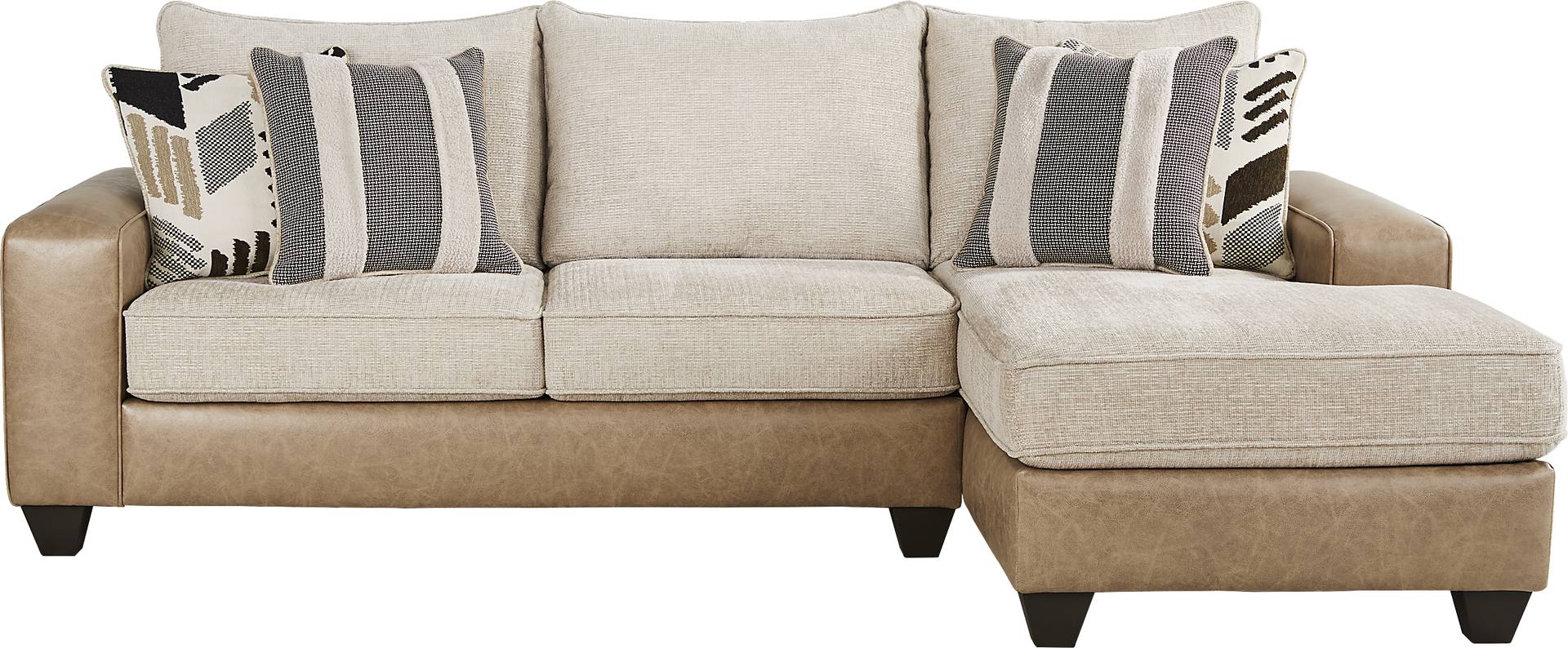 2 pc right arm chaise sectional