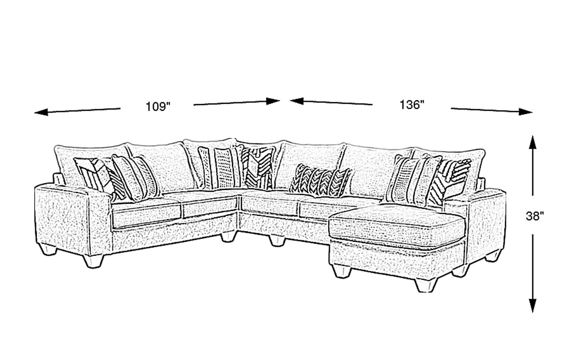 Dimension Image. Please refer to the Dimension Tab on this page for dimension details.