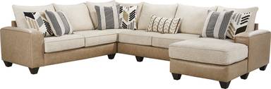 3 pc right arm chaise sectional