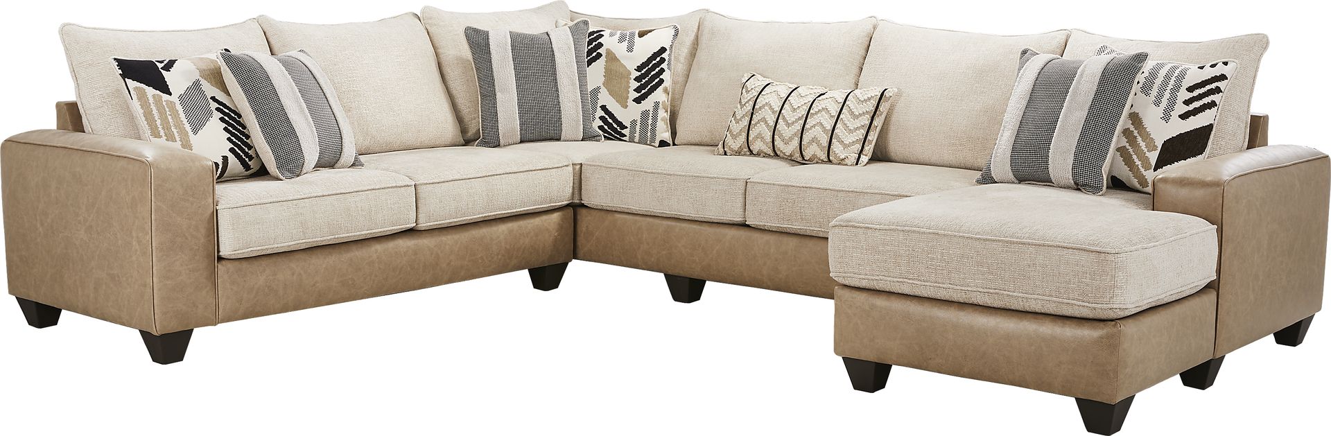 Murphy Beige 3 Pc Sectional - Image 1