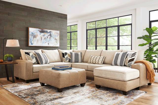 Murphy Beige 6 Pc Sectional Living Room - Thumbnail - Image 1