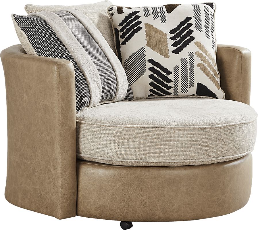 Murphy Beige Swivel Chair