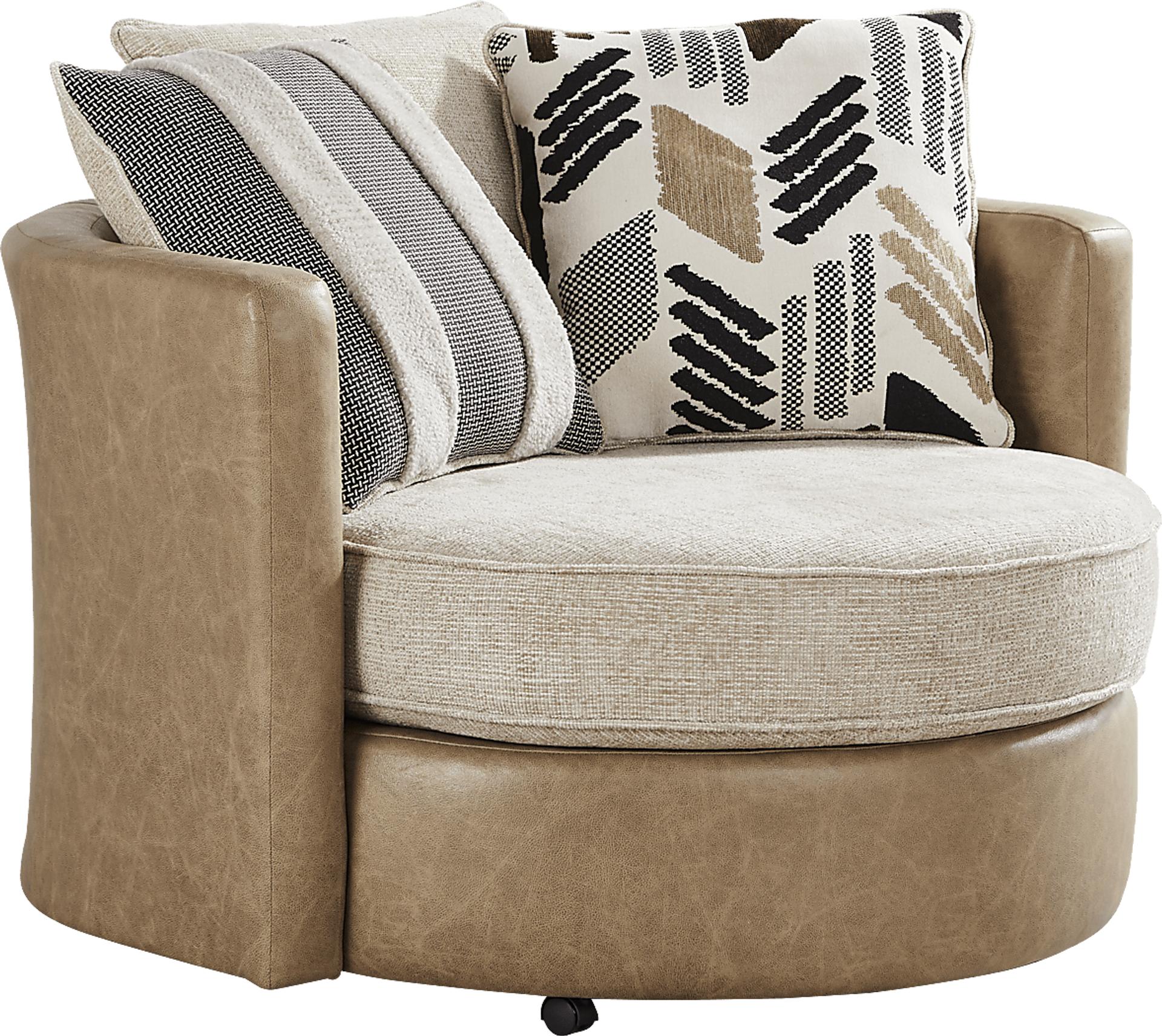 Murphy Beige Swivel Chair
