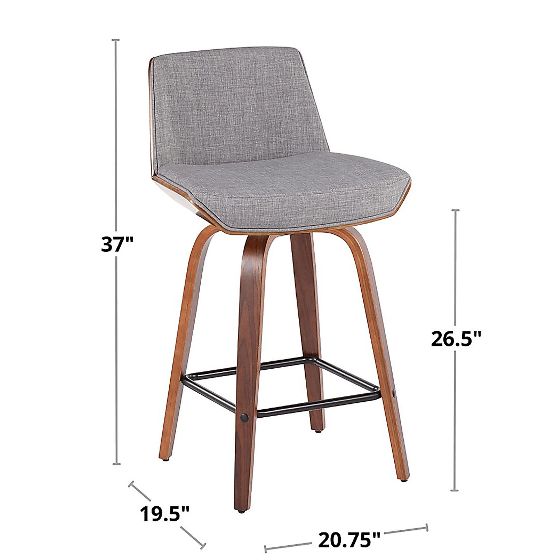 Murpolk Gray Counter Height Stool, Set of 2 - Image 10