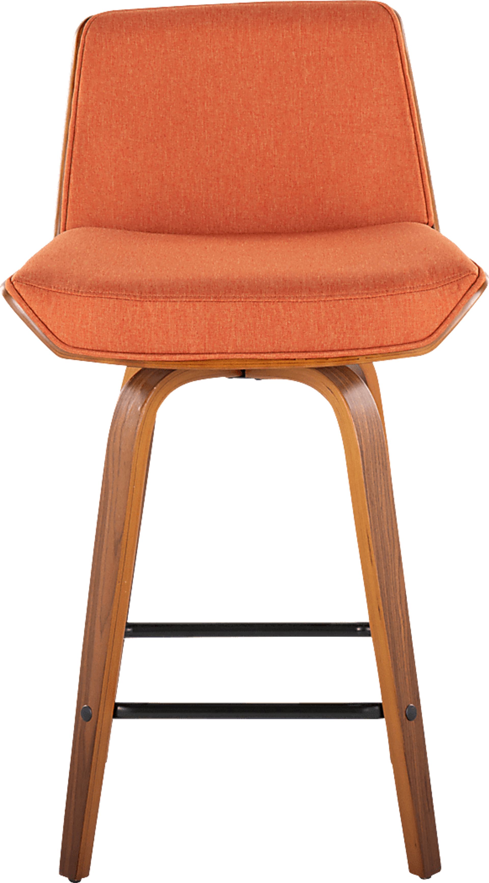 Murpolk Orange Swivel Counter Height Stool, Set of 2 - Image 8