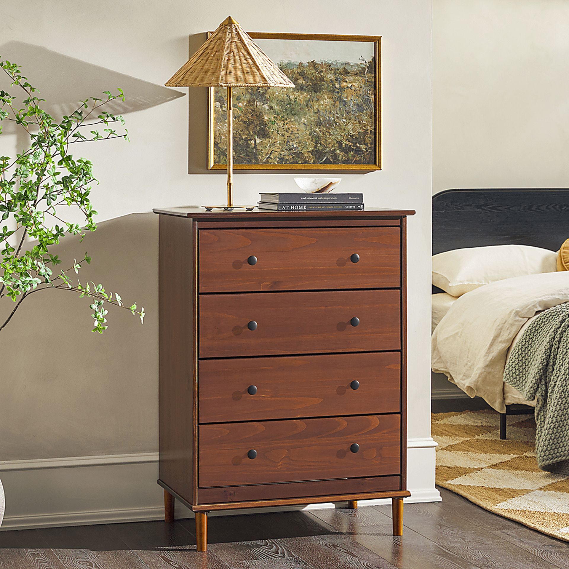 Murrell Walnut 4 Drawer Dresser - Image 2