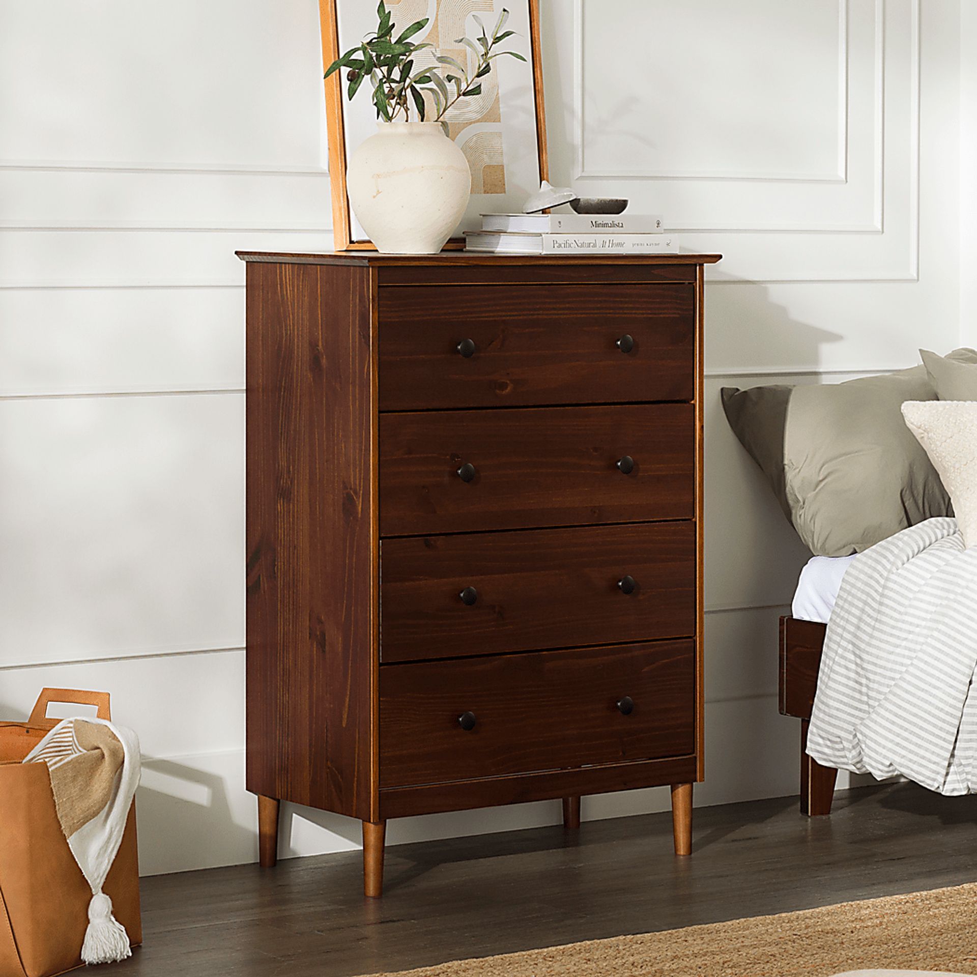 Murrell Walnut 4 Drawer Dresser - Image 4
