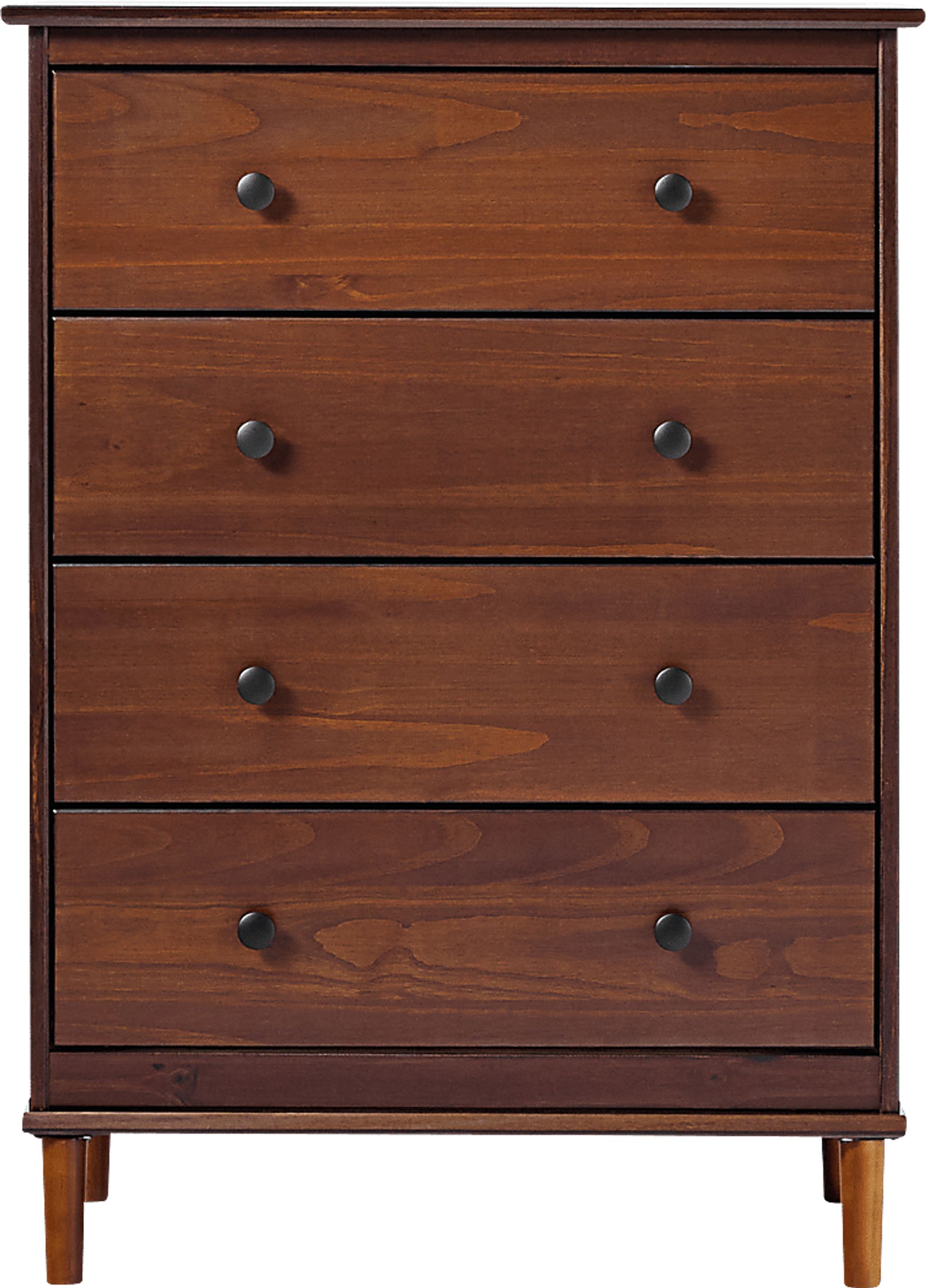 Murrell Walnut 4 Drawer Dresser - Image 6