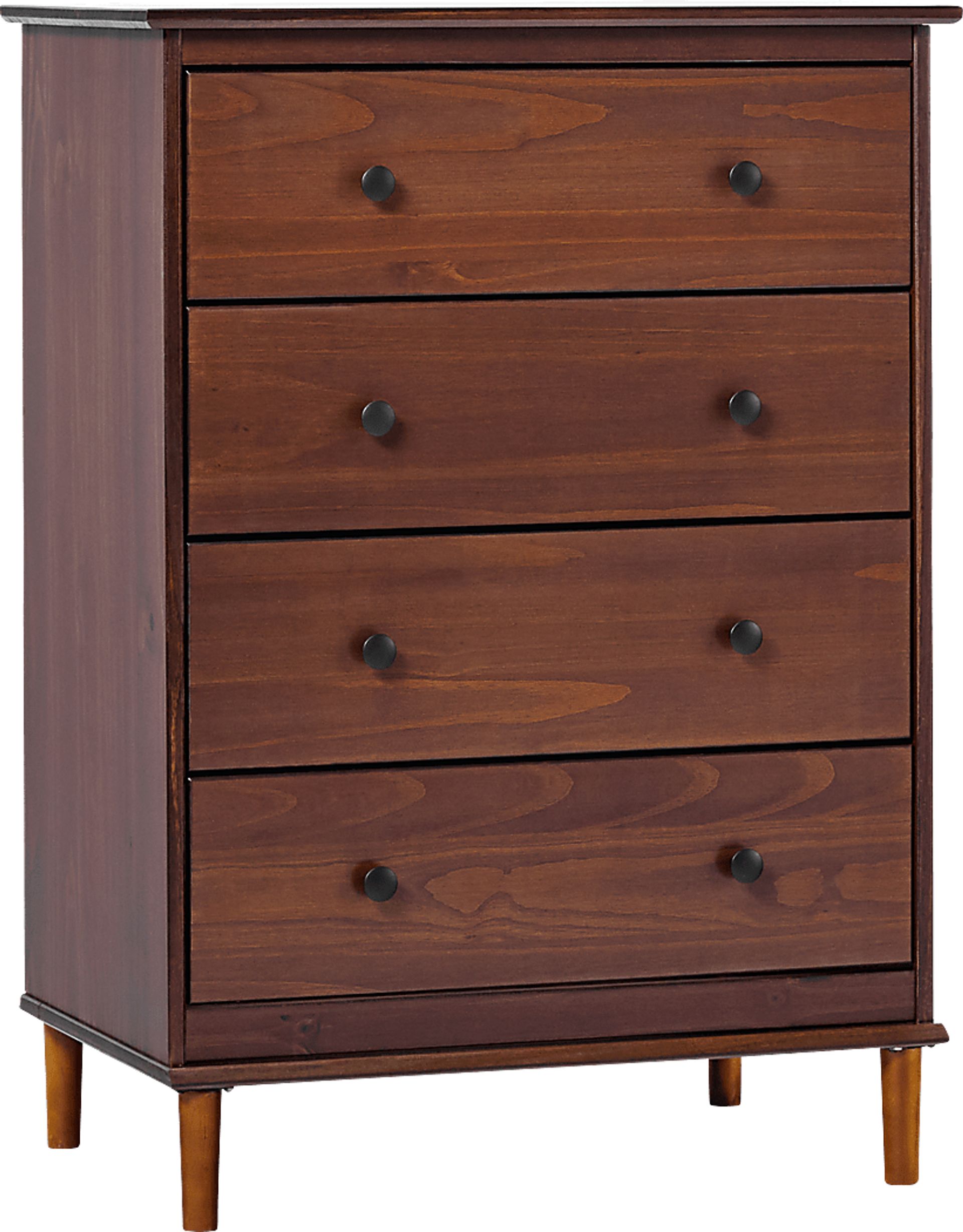 Murrell Walnut 4 Drawer Dresser - Image 1