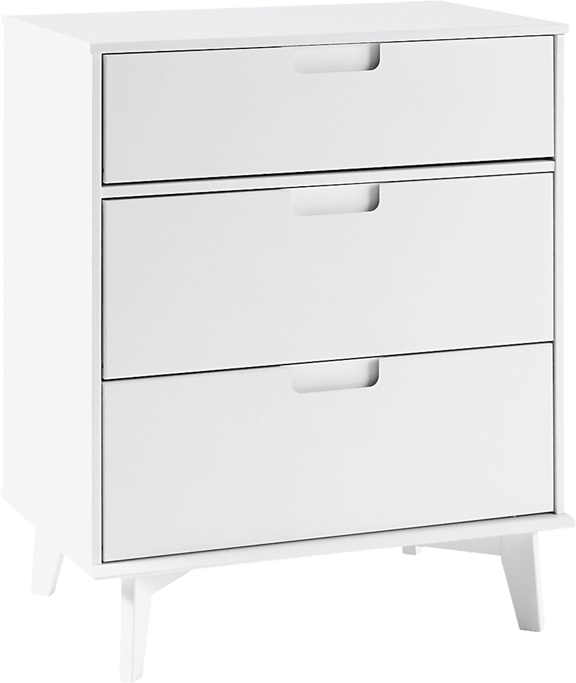 Murrell White 3 Drawer Dresser - Image 1