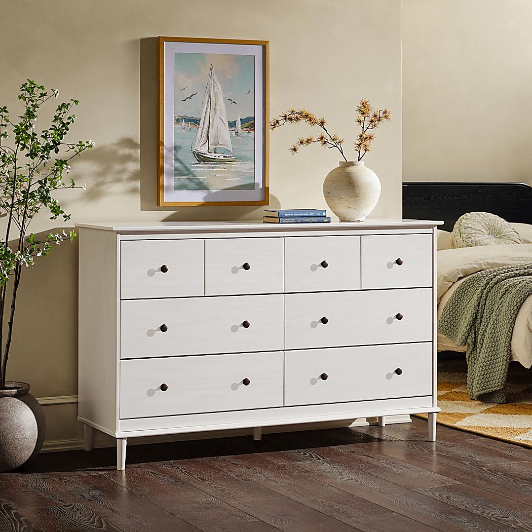 6 drawer white dresser Stella 6-Drawer Double Wide and substantial ZLWJGY White Dresser for Bedroom
