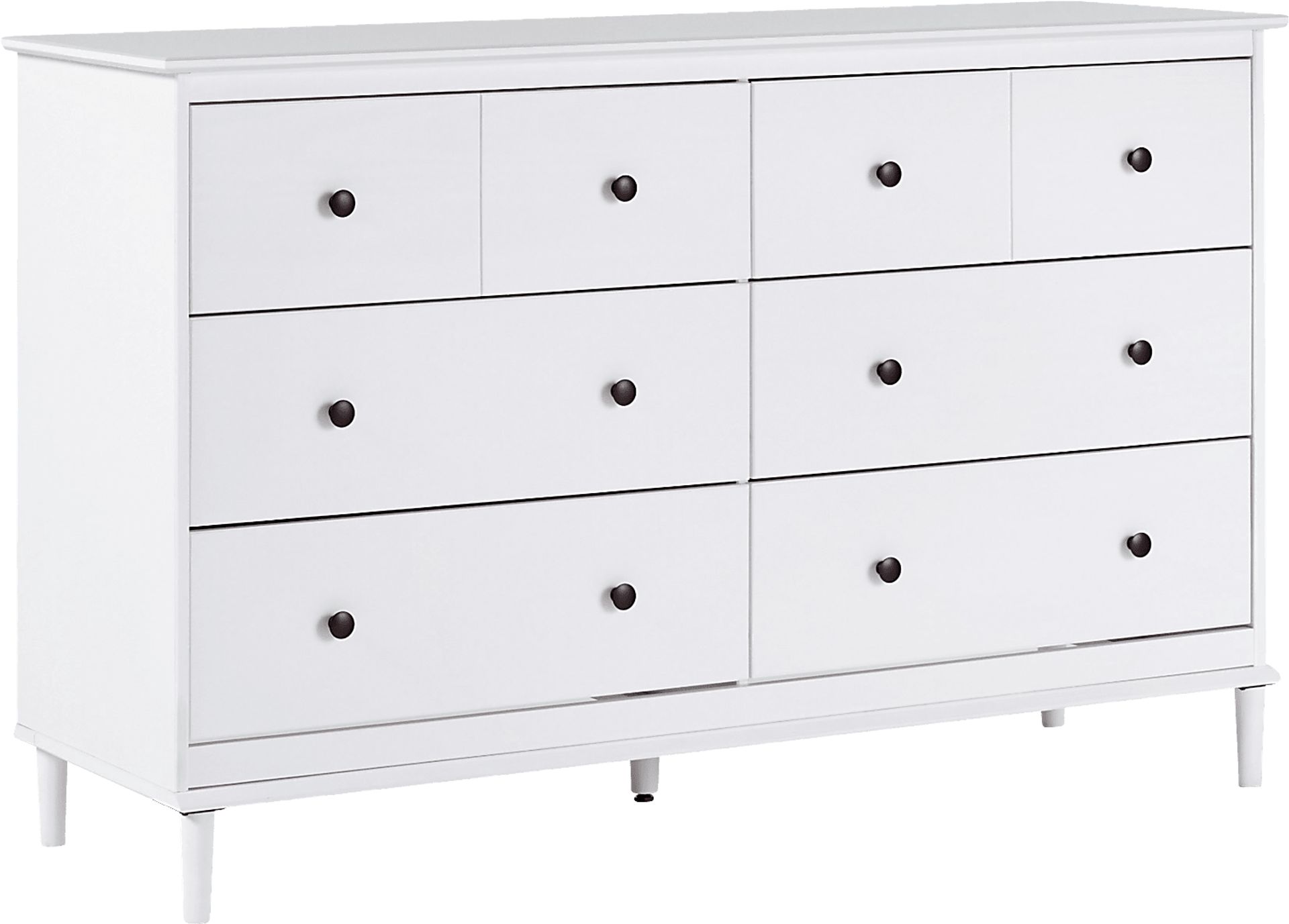 Murrell White 6 Drawer Dresser - Image 1