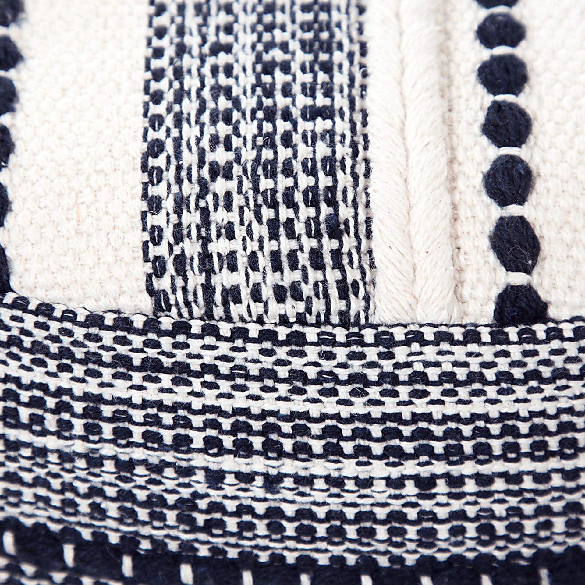 Mursili Navy/Ivory Pouf - Image 4