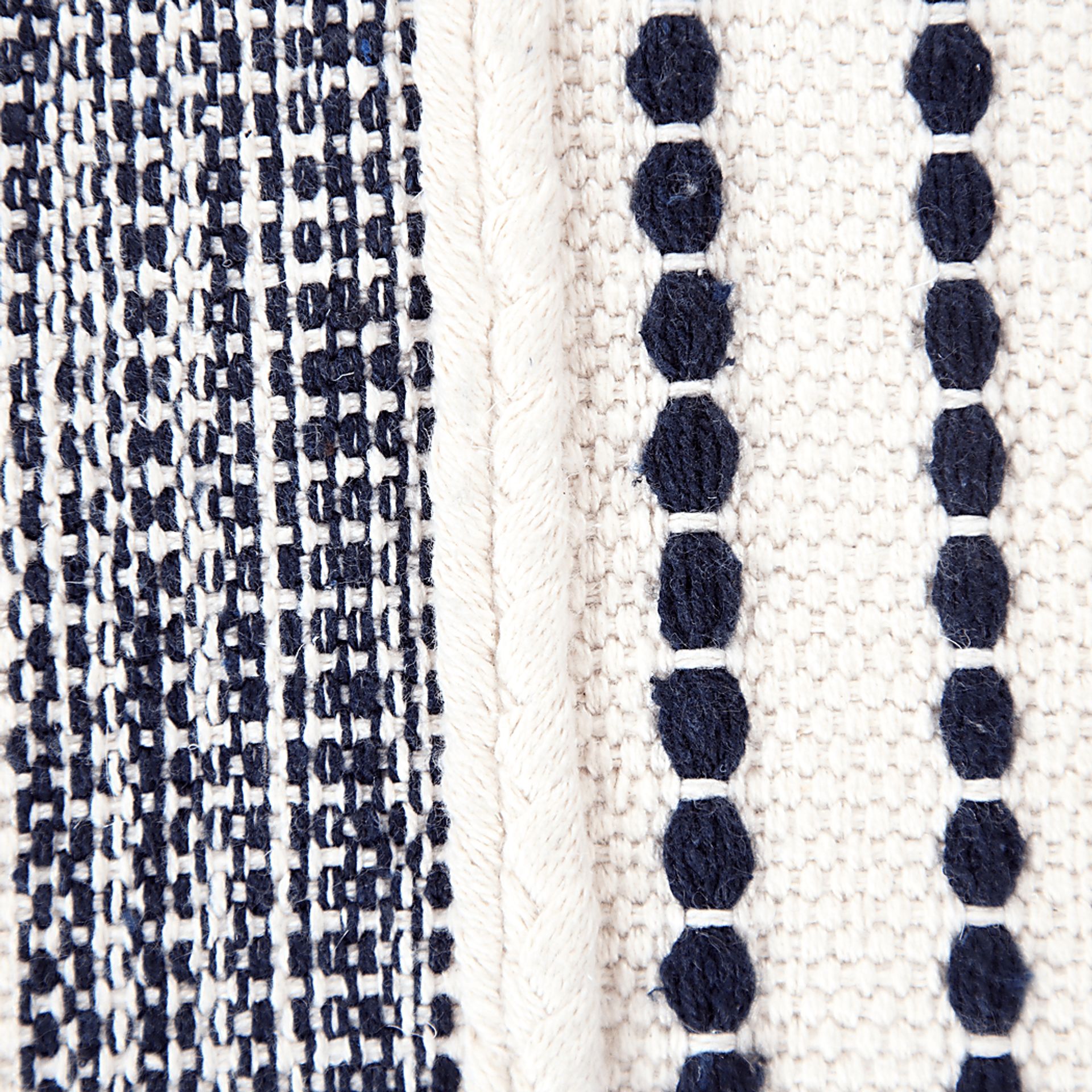 Mursili Navy/Ivory Pouf - Image 5