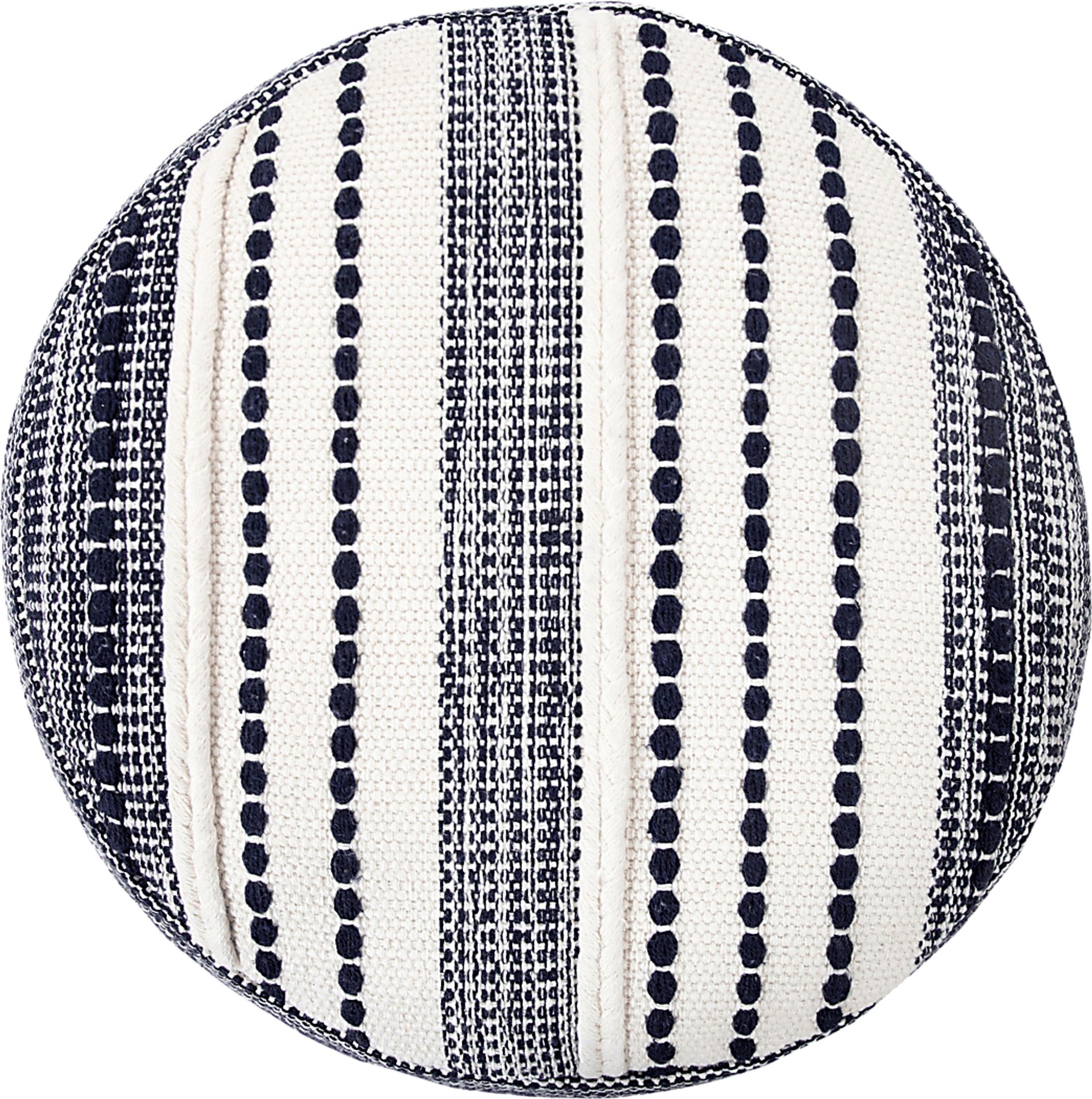 Mursili Navy/Ivory Pouf - Image 7