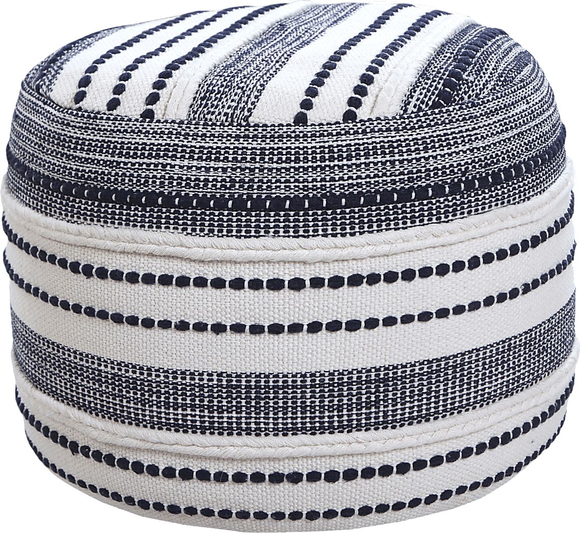 Mursili Navy/Ivory Pouf