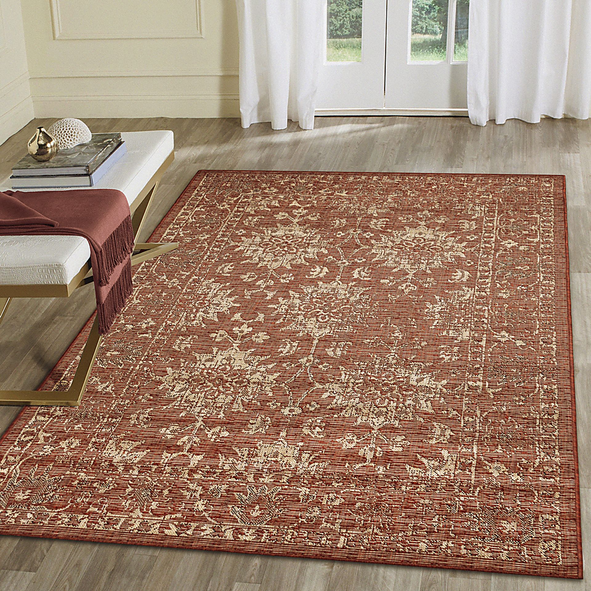 Musvista Red 6'6 x 9'4 Indoor/Outdoor Rug - Image 2