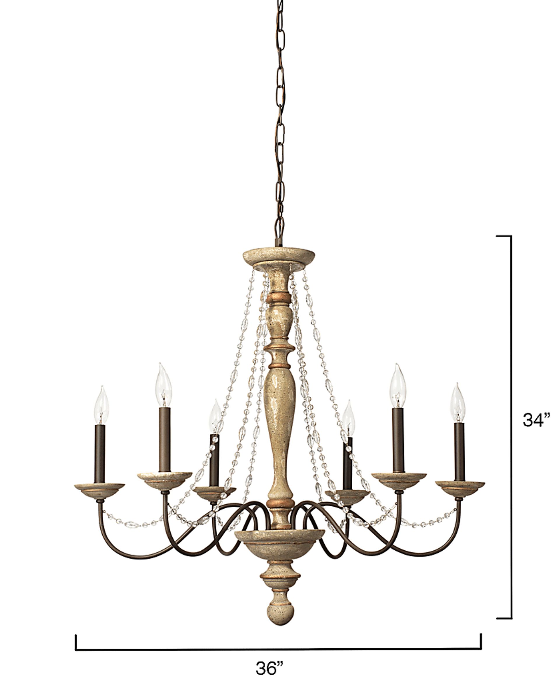 Mwepu Beige Chandelier - Image 3