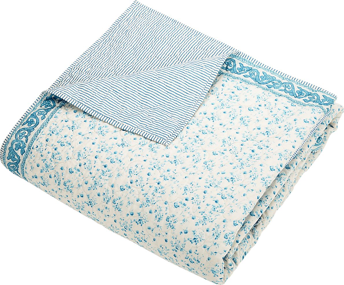 Myari Blue King Quilt Rooms To Go