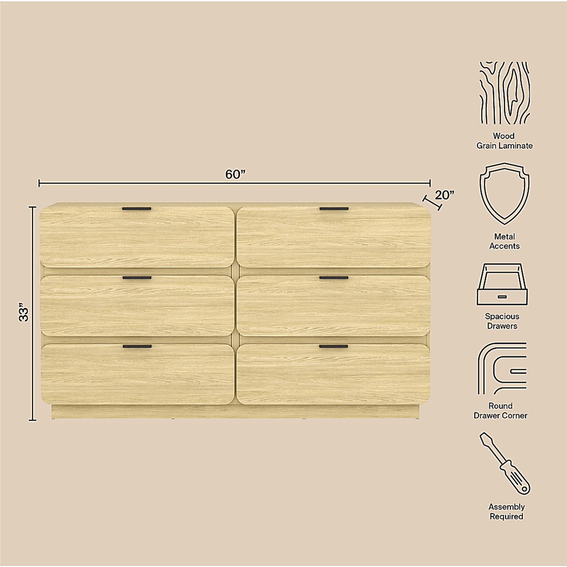Mydi Brown Dresser - Image 4