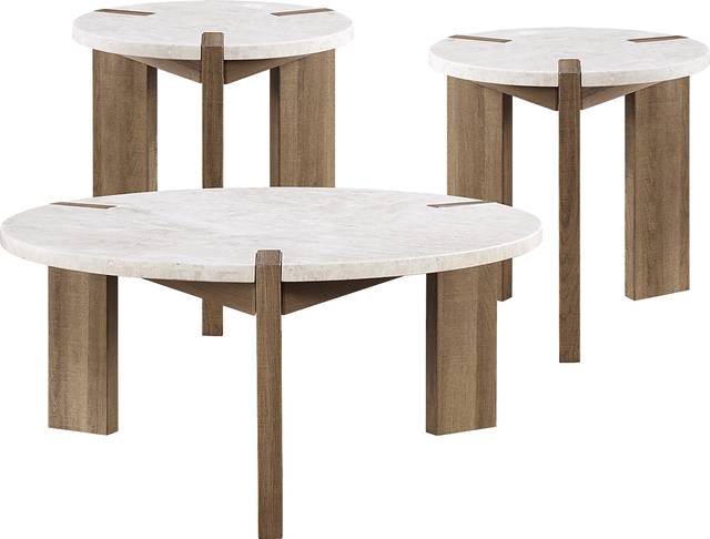 Mykonos Brown 3 Pc Table Set - Thumbnail - Image 1